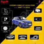 FALCON CAR CHROME ACCESSORIES COMBO KIT FOR SWIFT 2018 ONWARDS