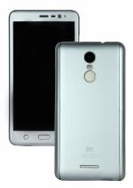 Heartly 2 Pcs Design Double Dip Flip Hard Shell Premium Bumper Back Case Cover for Xiaomi Redmi Note 3 - Champagne Silver