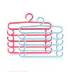 Mapperz 5 Layer Heavy Duty Multipurpose Hanger with Extra Side Hooks (Multicolor) (Pack of 2)