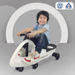 Dash Bumble Bee Magic Swing Car, Ride-On, Swing Magic Car Ride On for Kids with Scratch Free PU Wheels , (Suitable for 3+ Years | 120 Kgs Weight Capacity | White )