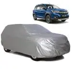 Riderscart All Weather (Season) Waterproof Sun Hail UV Snow Dust Protection Full Exterior Car Body Cover with buckle belt for Maruti Suzuki XL6 M-7 (Triple Stitched, Silver Matte)