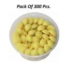 Om Phool Batti Pure Ghee Diya Batti Pack of 300 Yellow Ghee Diyas | Readymade Ghee Wicks| Diya Batti for Puja, Festivals & Other Religious Rituals| Wax Free