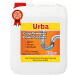 URBA Drain Cleaner & Clog Block Remover 5000 ml, Cleaner for Shower or Sink Drains, Unclogs and Removes Hair, Soap Scum, Blockages, for regular use in drains, grease-traps, gullies & pipework