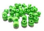 Craftlove Green Silk Super Shiny Silk Thread Wrapped Beads (Pack Of 20)