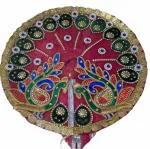 PRABHUVATI FASHION Peacock Design Ladu laddu bal Gopal kanha thakurji Poshaak Cloth for janmashtami|God Dress|Bhagwaan Krishna ji Poshak|God Vastra Set (Pink, 4 Number)