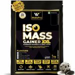 WellsPro ISO MASS XXL Mass / Weight Gainer Cookie & Cream Whey Protein Powder 1kg (Pack of 5)