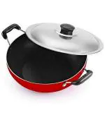 RBGIIT Non Stick 3 Layer Coating Kadai Kadhai Works Gas & Induction Both Suitable Cookware Set Pan With Lids KC-31