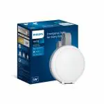 PHILIPS Ioniq 5W Portable Emergency Rechargeable LED Lantern | 3 Step Dimming Fast Charging Emergency Light for Power Cuts | Shape: Round, Colour: Grey, Pack of 1