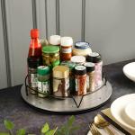 Appeasy Silver Plastic Lazy Susan Turntable Revolving Tray Organizer