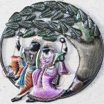 KREATIVE HOUSE Beautiful Radha Krishna In Multicolour Wall Art for Home Décor, Wall decor for Dining Drawing Living Bed Room, Wall Hanging Gifts, Decorative Showpiece for Office Hotel Reception