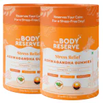 The Body Reserve Stress Relief Ashwagandha Gummies with Natural, Pure Potent Ashwagandha & Vitamin D | Vegan, Gluten-Free, Non-GMO, | Boost Performance, Promote Endurance, Muscle Building, Improve Immunity & Strength,30 Gummies (Pack of 2)