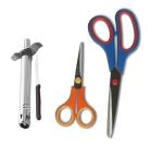 First Front Stainless Steel Regular Gas Lighter | Knife With Multipurpose Use Double Scissor Set and Multicolour, Pack of 2