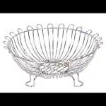 Devrshree Steel Fruit and Vegetable Basket for Kitchen - Fruit Basket for Dining Table - Fruit Bowl