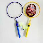 KSS KID OF 2 SMALL RAKET WITH 2 PLASTIC SHHUTTLE Blue Strung Badminton Racquet (Pack of: 2, 99 g)