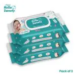 UNIJOY Soft Cleansing Baby Wipes | Each 80 Wipes - Set of 3 | Enriched with Vitamin E | 98% Water Based, | No Alcohol & Paraben Free | For Babies