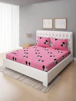 Vaastu Furnishings 160 TC Cotton Double Bedsheet Cover Multicolour 2.05 x 2.05 m
