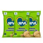 Star555 Refined Soyabean Oil | Super Lite Advanced | Cooking Oil - 1 L Pouch ( Pack of 3 )