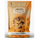 DailyHerbs 100% Naturally Dried Yellow Dates| Peela Sukha Khajoor| Pila Chuara - 1KG