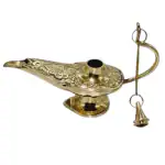 Moon International Brass Aladdin Genie Lamps: Incense Burners, Showpiece, Decorative Brass Chirag, Oil Lamp, Collectors Item