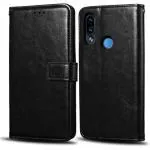 Coverview Flip Cover for Realme 3, Realme 3i - Charcoal Black