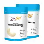 Ziofit Popular Whole Cashews, Nutritious Dry Fruit, Healthy Snacks - Rich in Nutrients, Protein, Fiber, Vitamins, 500g (Pack of 2)