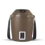 Milton Euroline Smart Electric App Enabled Tiffin, Set of 3, 300 ml Each, Brown | No Minimum Distance | Compatible with Alexa and Google Voice Assistants | Heat Scheduler | Heat from anywhere with App