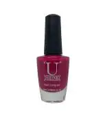 U SHINE Maroon Nail Lacquer Polish | Kiss Me | Quick drying Nail Paint | Long Lasting | Chip Resistance | No Paraben, Nail Yellow Chipping - 11ML (MAROON)