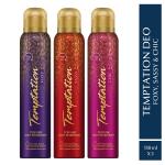 Envy Temptation Foxy, Sassy and Chic Perfume Body Deodorant for Women, Combo Pack (150 ml x 3)