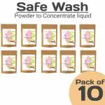 JAVI Safe Wash Powder | 500 ml each |36 Gm Pack of 10 (Powder to Concentrate Liquid)