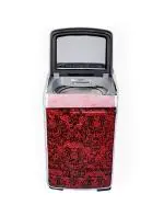 Classic Top Load Washing Machine Cover for IFB Back Panel 8 Kg, 8.5 Kg, 9 Kg 9.5 Kg, 10 Kg, 10.5 Kg, 11 Kg, 11.5 Kg, 12 Kg | 63Cms X 66Cms X 99Cms | Red Flower