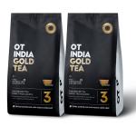 OT India Gold Tea with Extra Darjeeling & Assam Long Leaf- Healthy, Digestive, Energizing Tea Pouch 200gm each (Pack of 2)