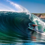 Love Creation 12x18 Size poster print for creative wall art- ride-the-wave-digital-art-print-10502(Non Sticker)