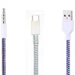 Menaso Spiral Cable Protector, Data Cable Protective Sleeve, Headphone Saver, Charger Protective Cover, Wire Repair/Strain Relief Cable Wrap Tube for USB Data Cable Headphone Cable (in purple color)