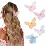 Shivoria 5 Pcs Butterfly Hair Clips|| Butterfly Claw || for Women Hair Clips Matte Strong Hold