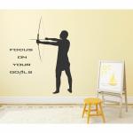 Wallzone Multicolor Vinyl Focus On Goals Large Wallsticker, 80 X 100 Cm