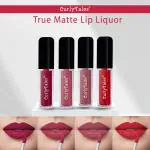 Velvet Matte Liquid Lipstick Set of 4 Premium Smooth Formulation Cherry Red,Pink Nude,Nude,Red