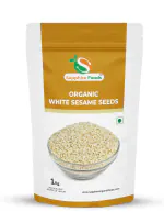 Organic Sapphire Foods White Sesame Seeds Safed Tal, High In Nutrient White Til for Eating (1Kg)