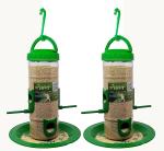 Skybeings Bird Feeder for Bird Food Medium 2 Piece_Green