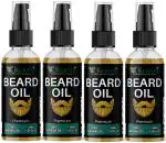 KURAIY Beard Care Serums Non-Greasy Biotin Beard Growth Oil Pack of 4