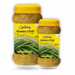 Quinn's vinegar Free Homemade Green Chili pickle 500 gm and 250 gm (Pack of 2)