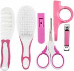 Infant and Toddler Grooming Kit with Scissors (PINK) (set of 6)