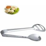Kriwell OVALTNG Silver Stainless Steel Multipurpose Oval Shape Chimtas for Frying (Pack of 1)