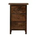 Artisan Furniture Mini Classic Grey Country Style Bedside with 3 Drawers