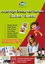 GMP Printable inkjet A4 Non-tearable Self-Adhesive Sticker Paper Waterproof HD Printing for Ink Jet Printer, 50 Sheet