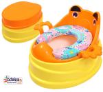 Odelee Orange/ yellow 4 in 1 Multi Step Stool Potty Chair, Potty Seat , Potty Training for kids (0-12M)