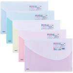 Deli E5506 File Bag, Assorted, Pack of 4