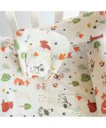 Yellow Doodle for tiny humans Orange Baby Bedding Set (0-12 M) L 110 x B 90 cm