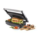 Usha iChef Sandwich Grill | 1500 Watt| Large 2 Slice Flat Bread Griller | 0-180 Flat Bed | Floating Hinge Design | 2 stage Thermal Safety| 2 Years Warranty (Stainless steel)