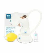 Mee Mee Manual Breast Pump for Breast feeding mothers | BPA-Free, Soft Silicone Shield | Portable & Easy to Clean with Overflow Preventer Silica Gel Cup