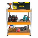 SmartSlide Adjustable 3-Shelf Metal Shelving Unit Storage Utility Rack Garage Shelves Boltless Storage Rack & Shelves for Home Kitchen Display Rack (3 Shelf 36 x 12 x 36)